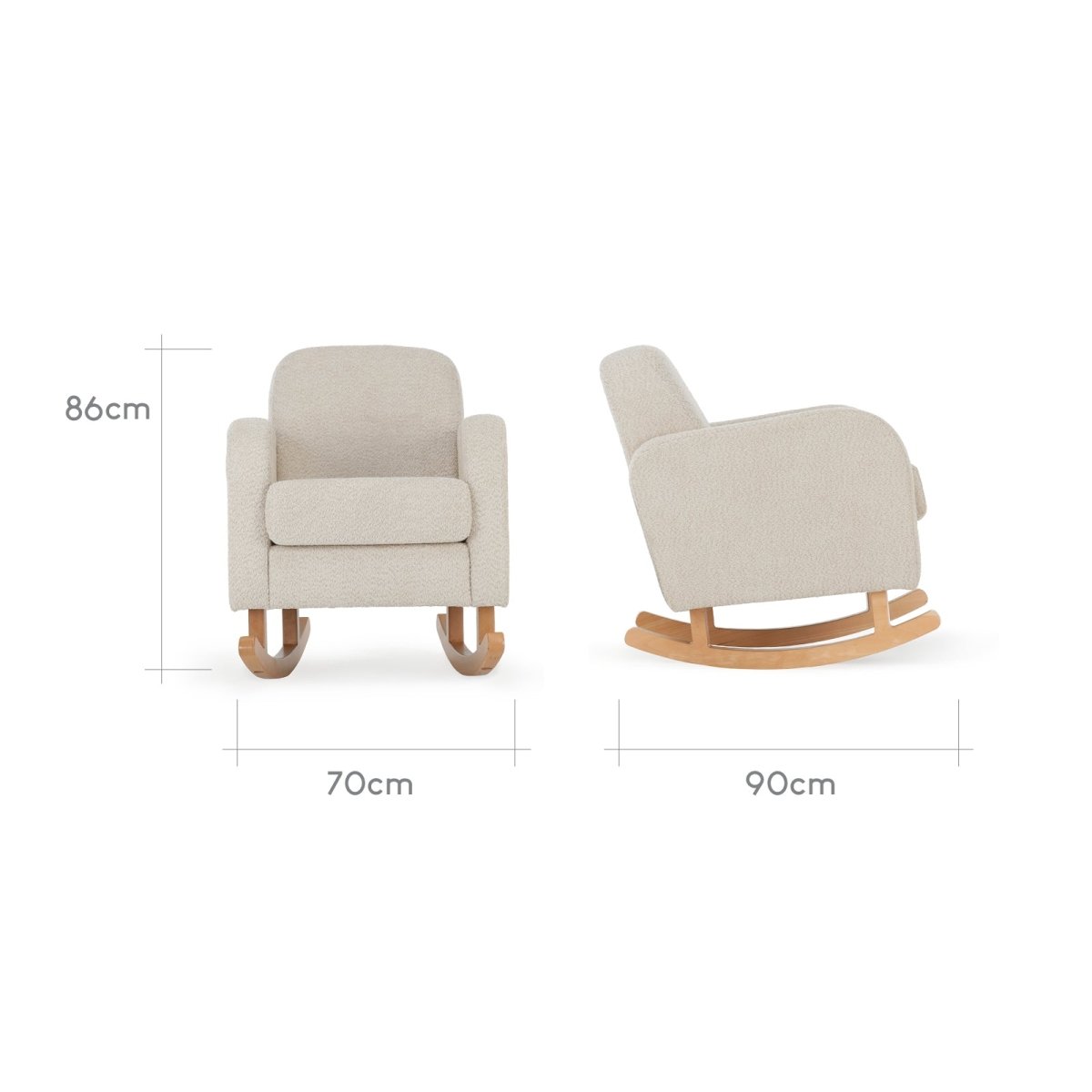 Cuddleco Etta Boucle Nursing Chair - Mushroom - For Your Little One