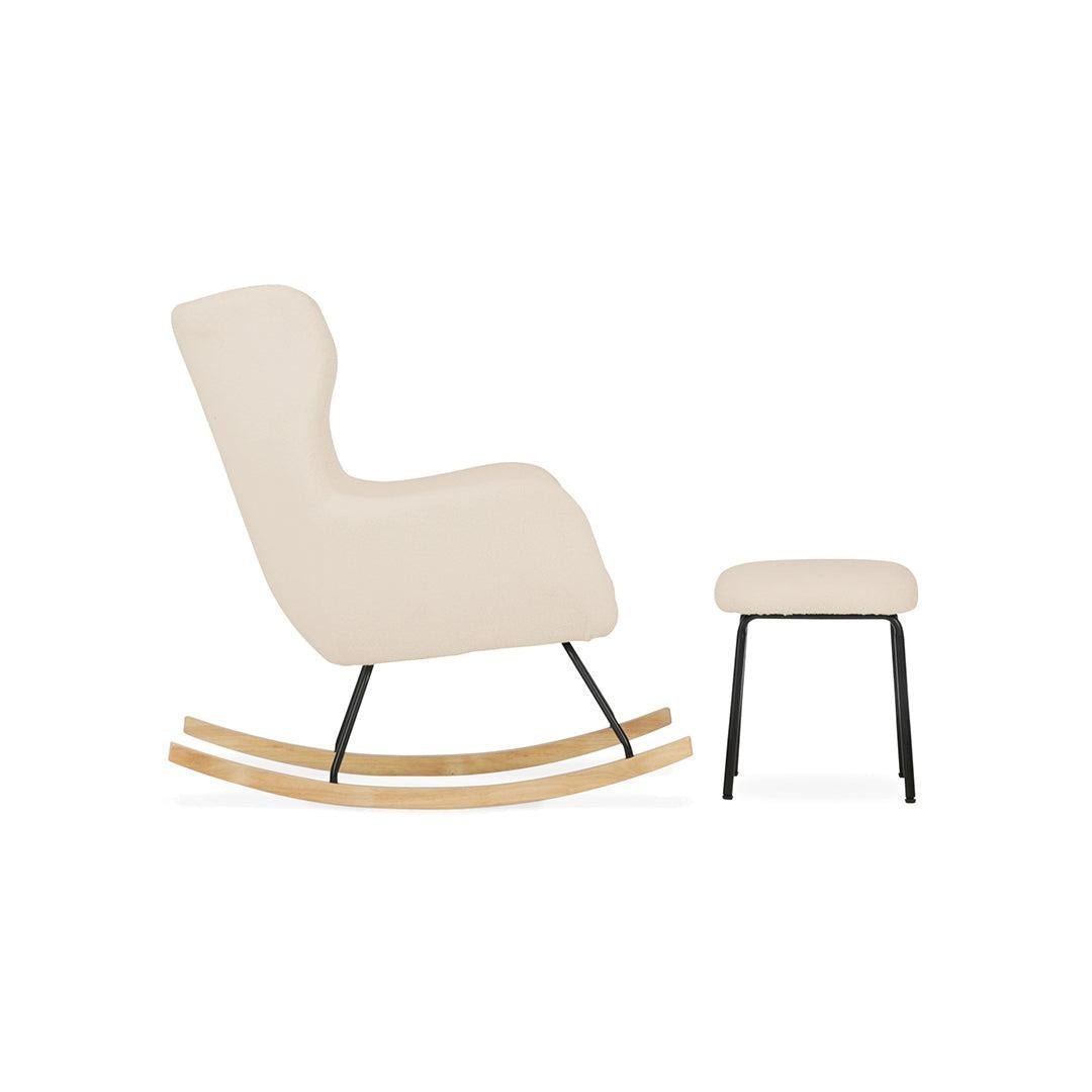 CuddleCo Marley Nursing Chair & Footstool - Teddy Light Beige - For Your Little One