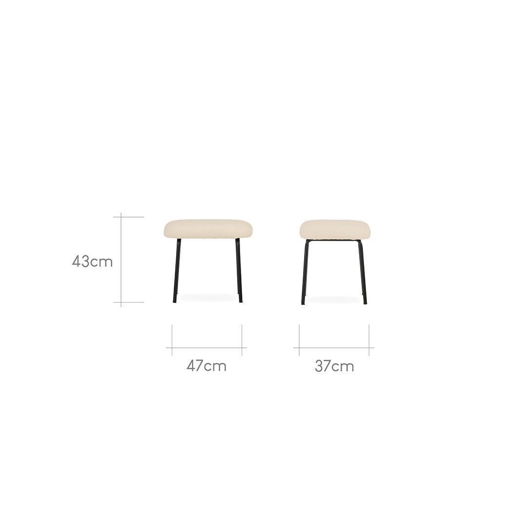 CuddleCo Marley Nursing Chair & Footstool - Teddy Light Beige - For Your Little One