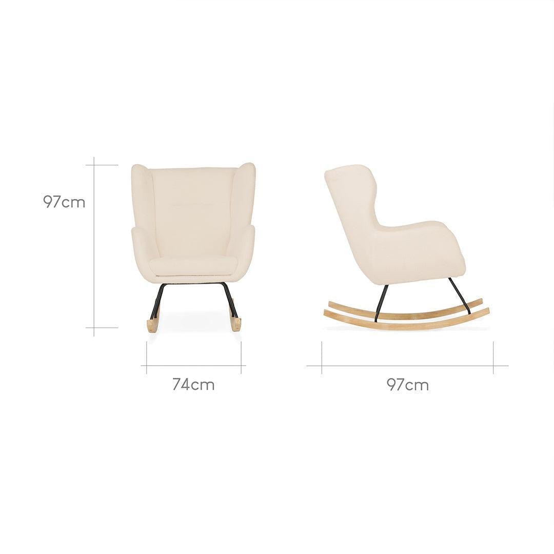 CuddleCo Marley Nursing Chair & Footstool - Teddy Light Beige - For Your Little One