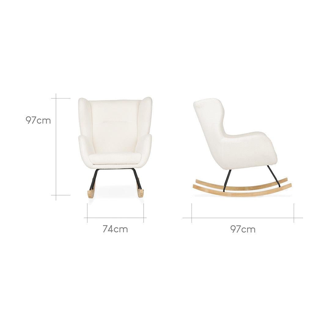 CuddleCo Marley Nursing Chair & Footstool - Teddy Off White - For Your Little One