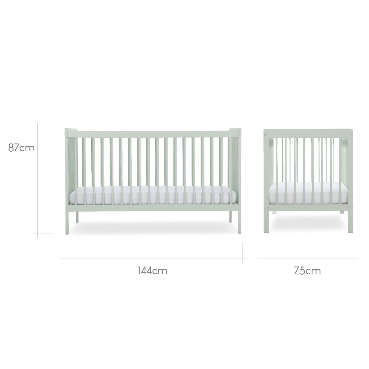 Cuddleco Nola Cot bed - Sage Green - For Your Little One