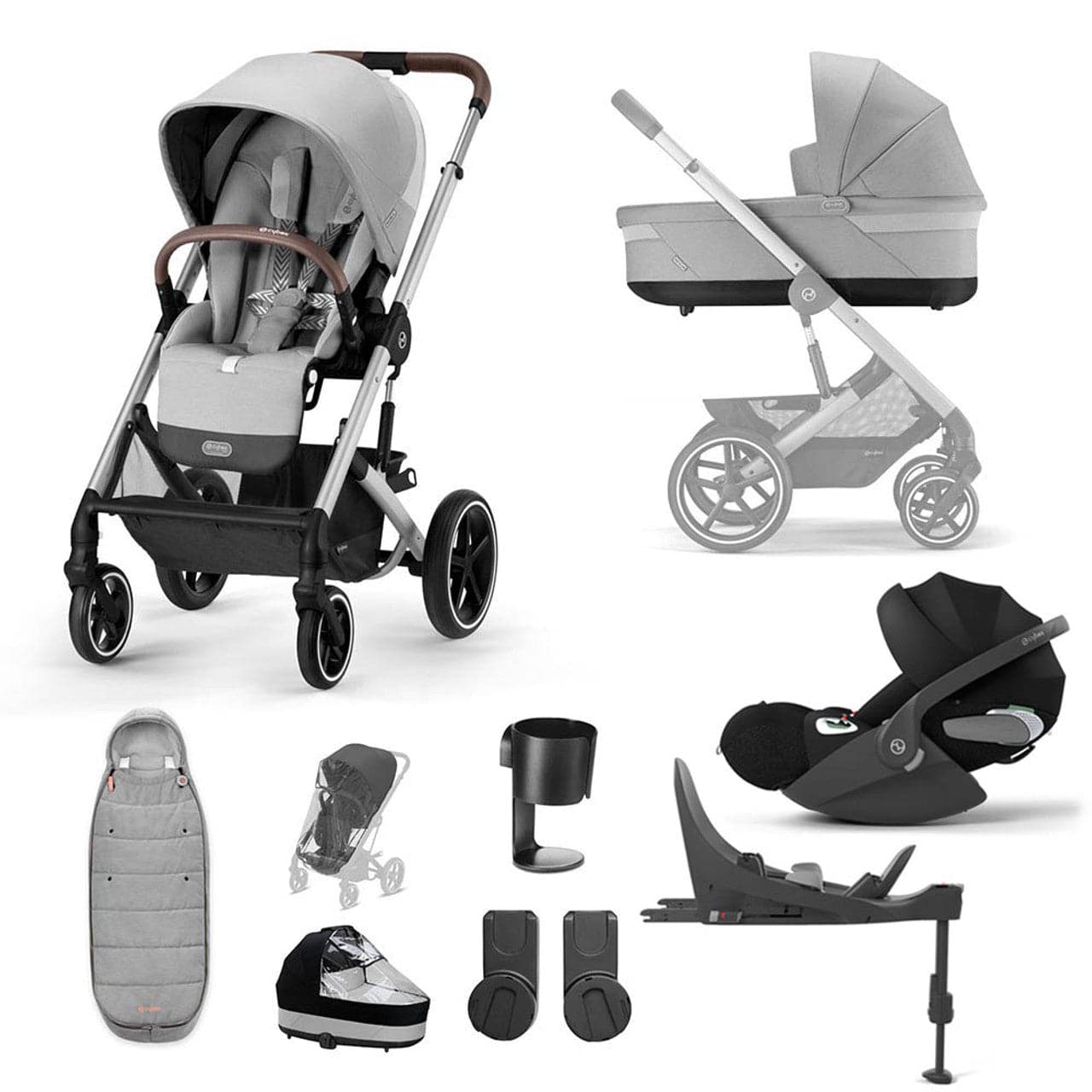 Cybex Balios S Lux 10 Piece Luxury Travel System Bundle- Lava Grey -  | For Your Little One