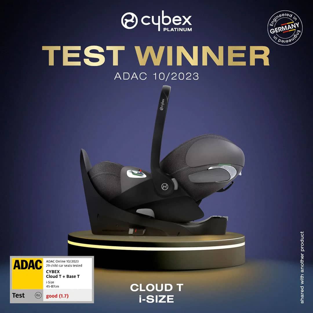 Cybex Cloud T i - Size Newborn Car Seat - Mirage Grey - For Your Little One