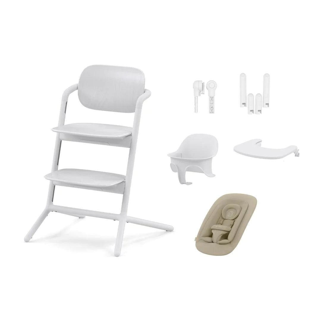 Cybex Lemo 4 in 1 Highchair Set - All White - For Your Little One