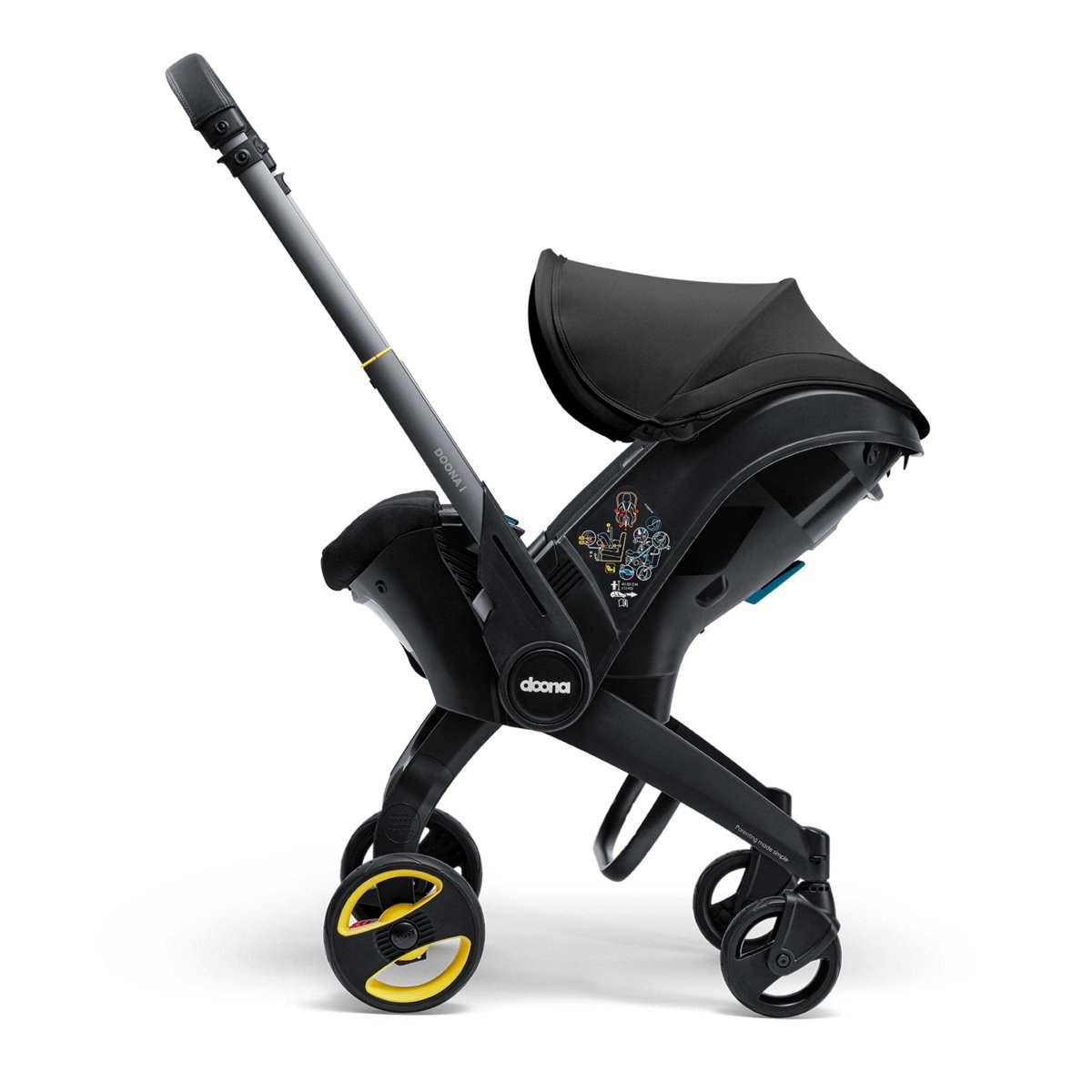 Doona i Car Seat & Stroller + ISOFIX Base - Nitro Black - For Your Little One