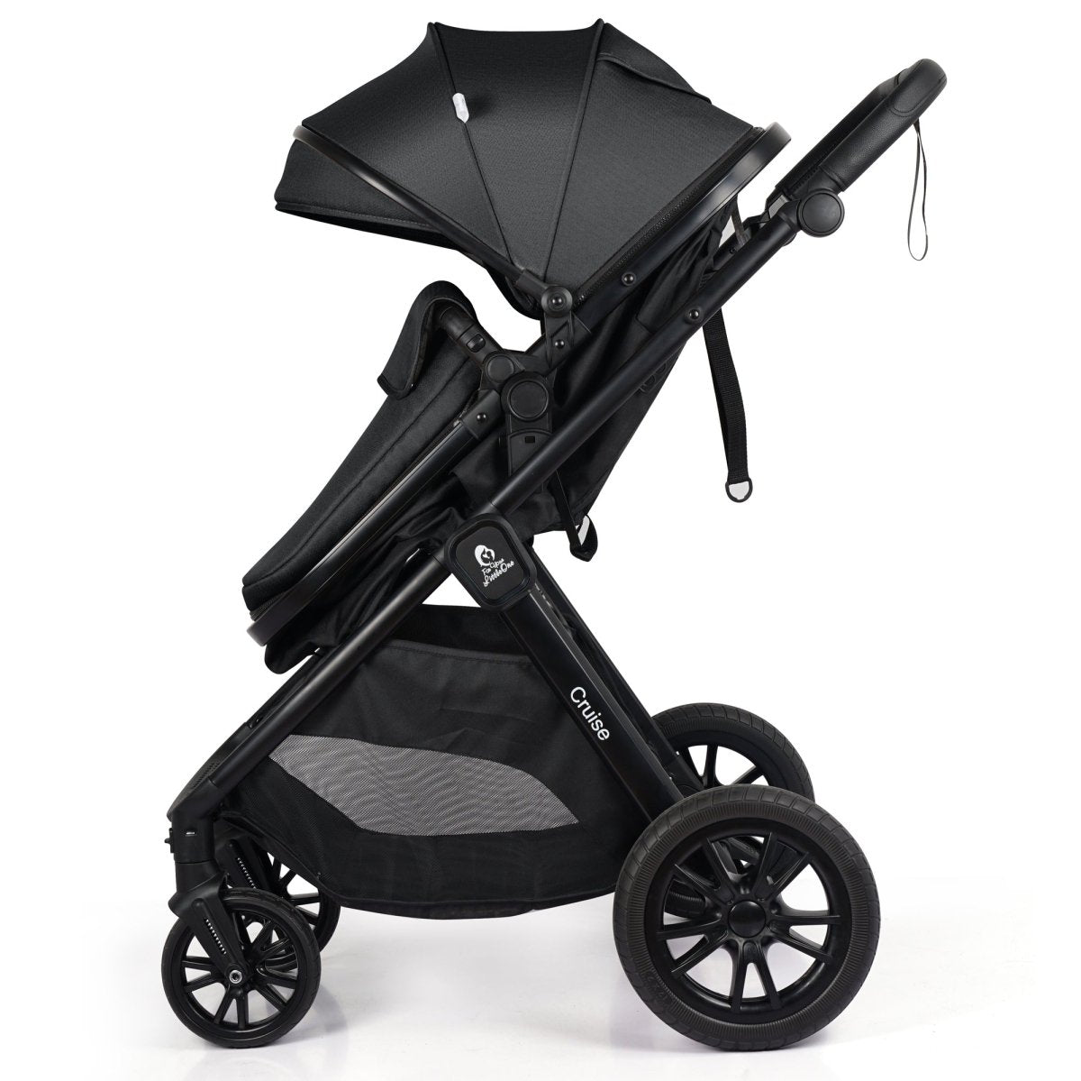 For Your Little One Cruise 3 In 1 Travel System With i - Size Car holder Seat - Eclipse Black (Free Cup / Seat Liner Included - Grade A (Clearance) - For Your Little One