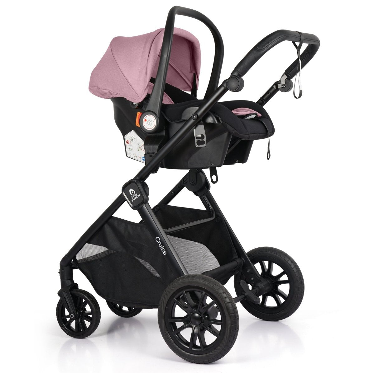 For Your Little One Cruise 3 In 1 Travel System With i - Size Car Seat - Blush Rose - For Your Little One