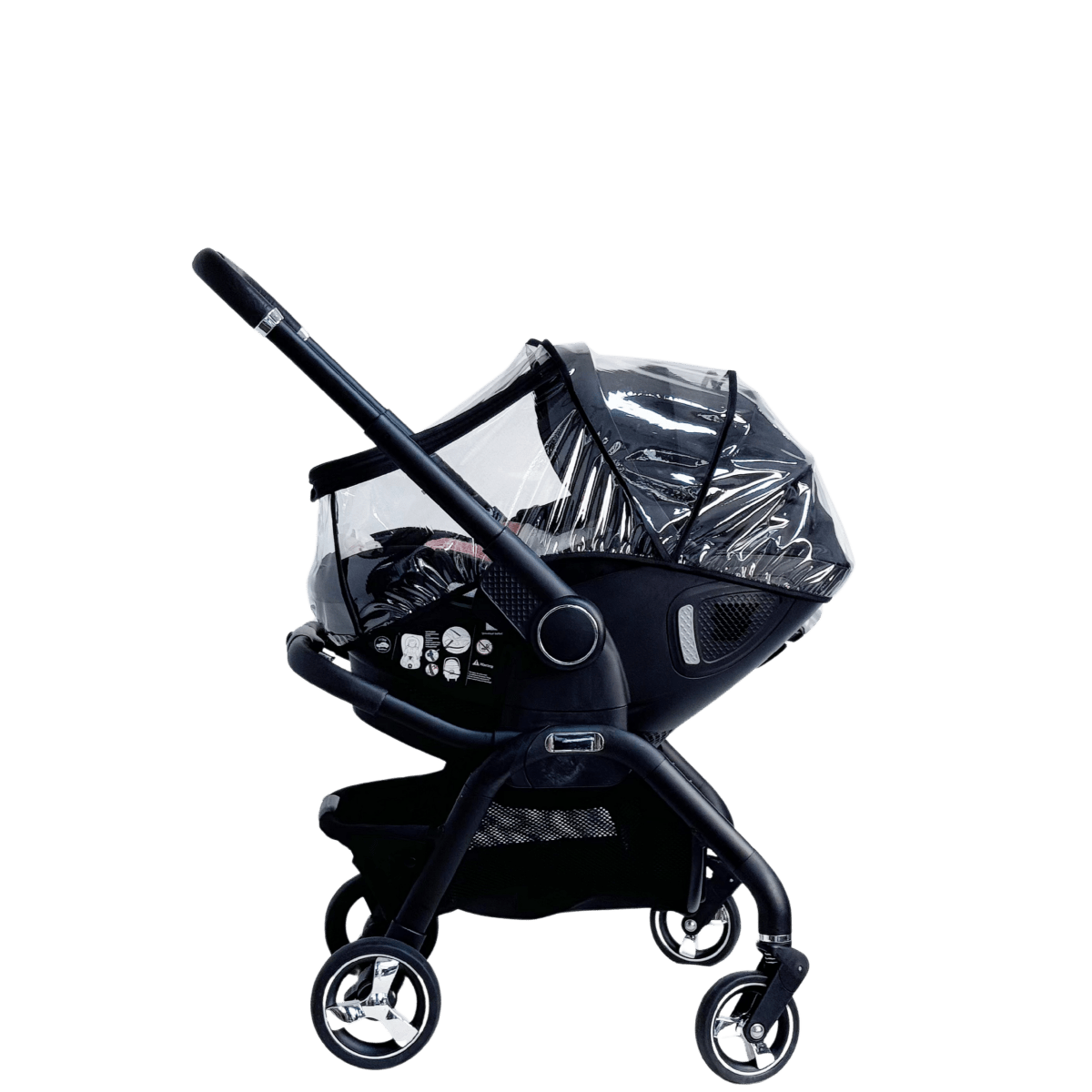 For Your Little One Qubi Infant Car Seat & Stroller 7 Piece Bundle - Eclipse Black - For Your Little One