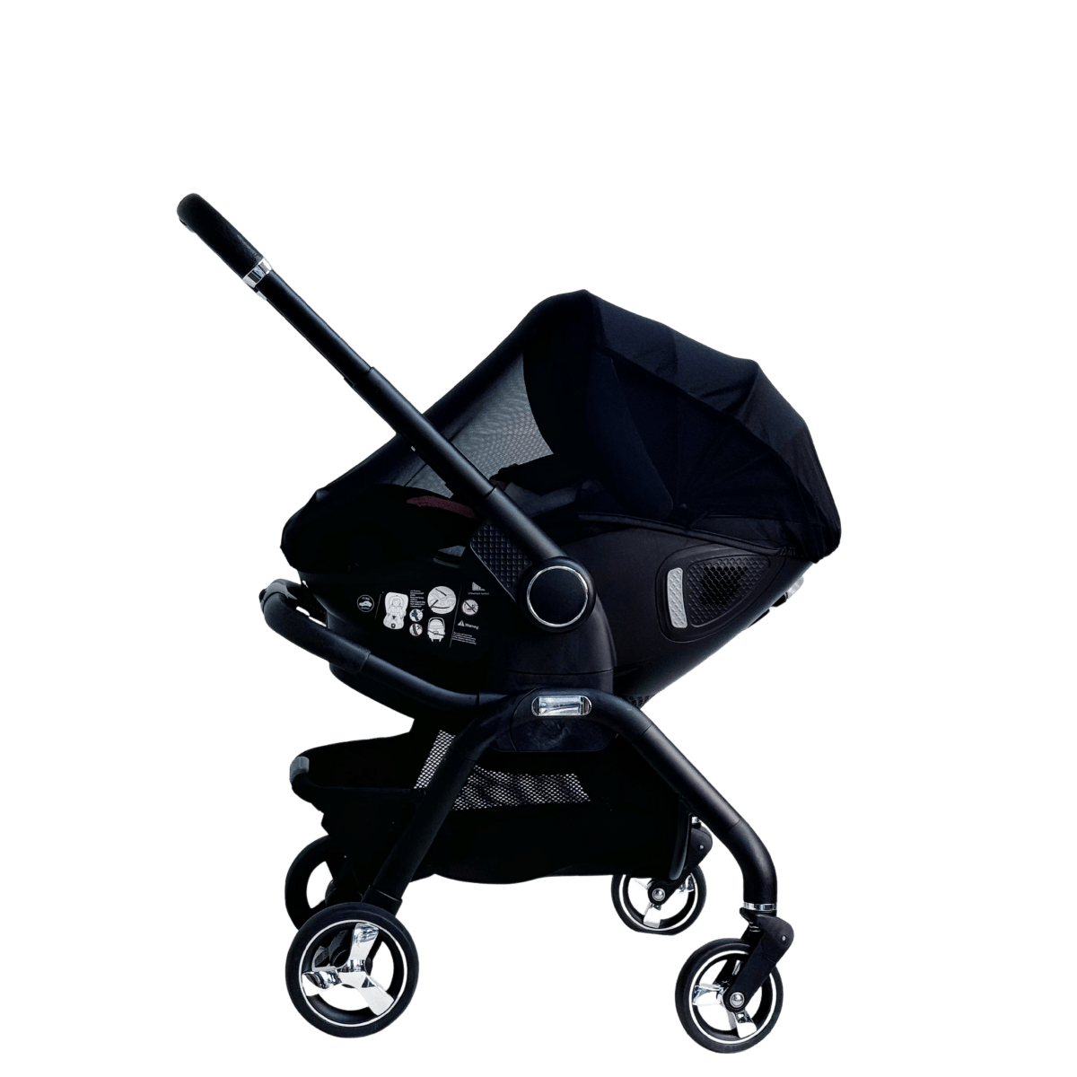 For Your Little One Qubi Infant Car Seat & Stroller 7 Piece Bundle - Eclipse Black - For Your Little One