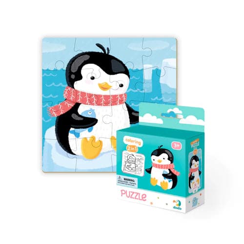 Halilit Dodo Colouring Puzzle 2 in 1 Penguin - For Your Little One