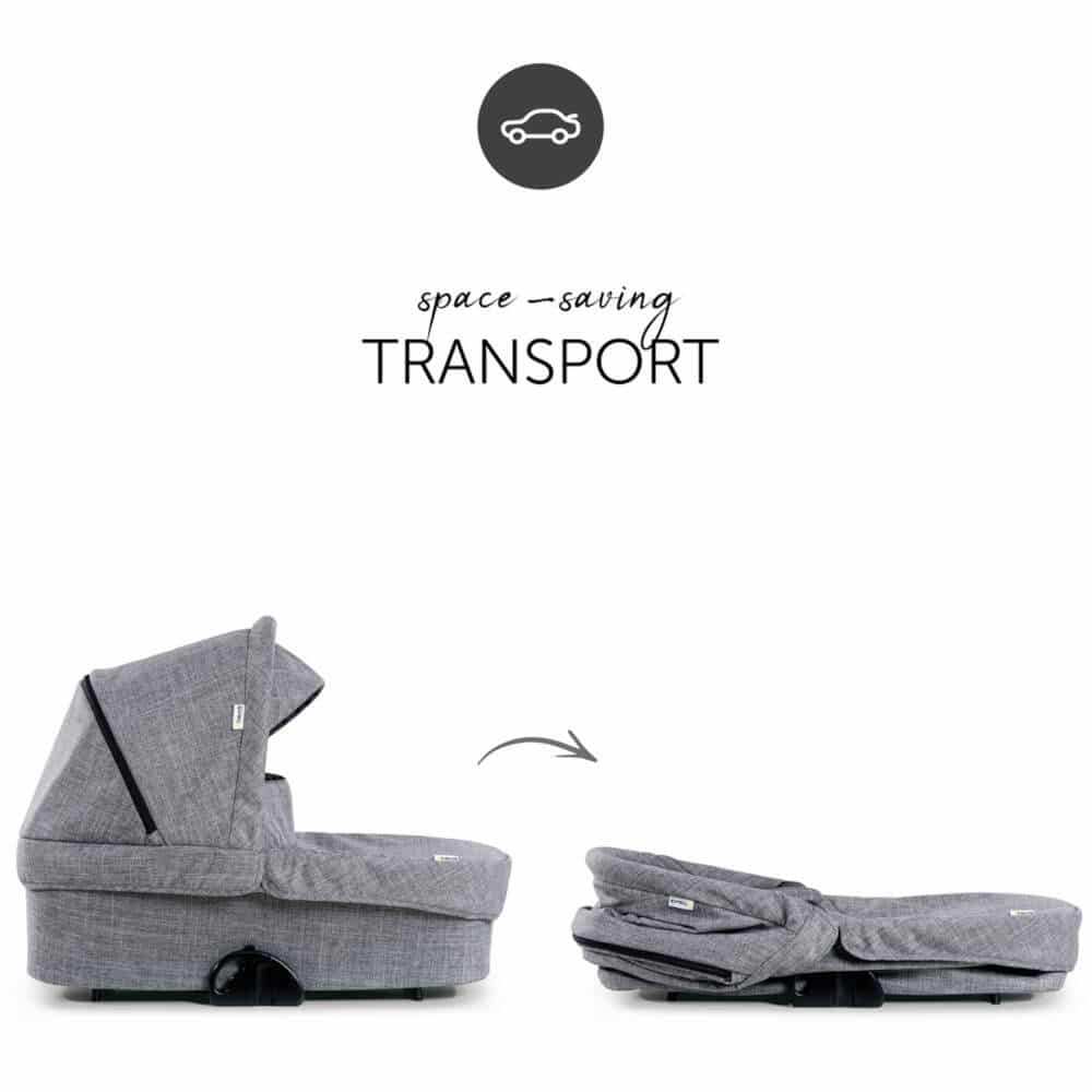 Hauck Eagle 4S Carrycot Melange Grey - Damaged Box - For Your Little One