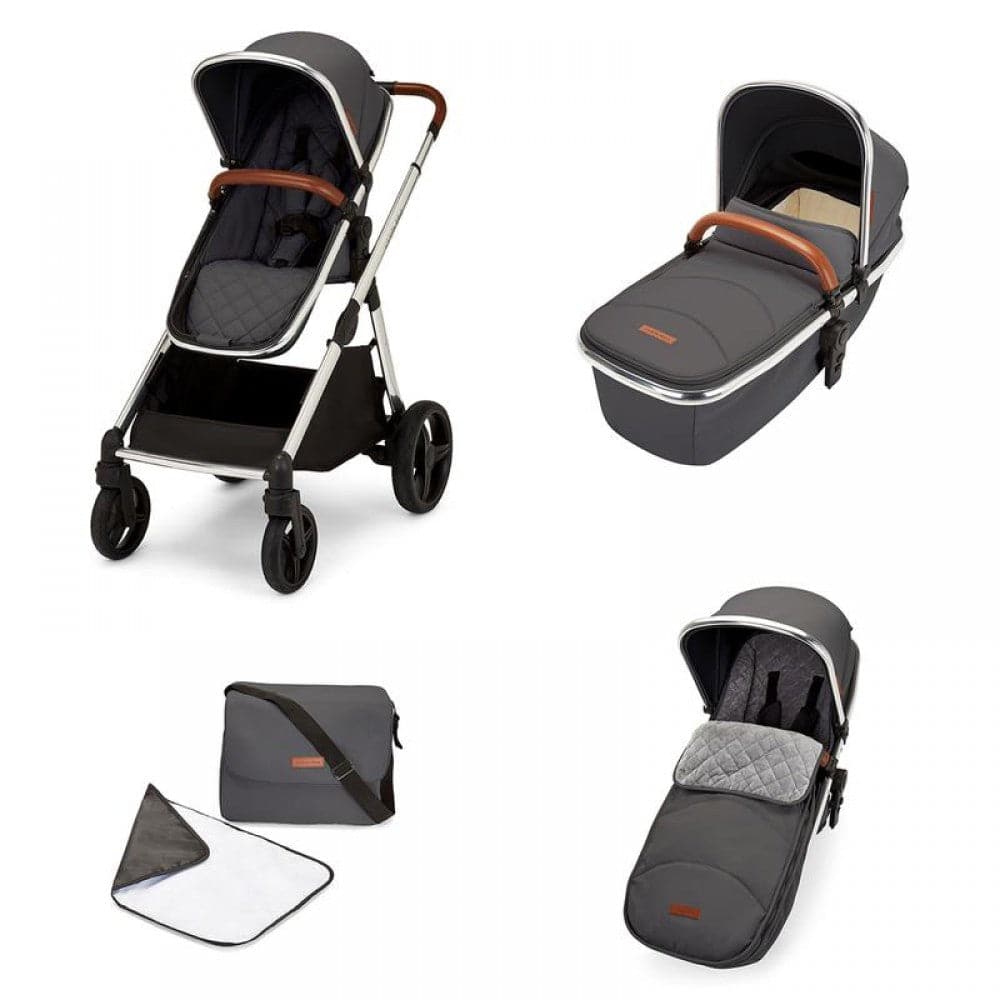 Ickle Bubba Eclipse 2 In 1 Carrycot & Pushchair - Chrome / Graphite Grey / Tan - | For Your Little One