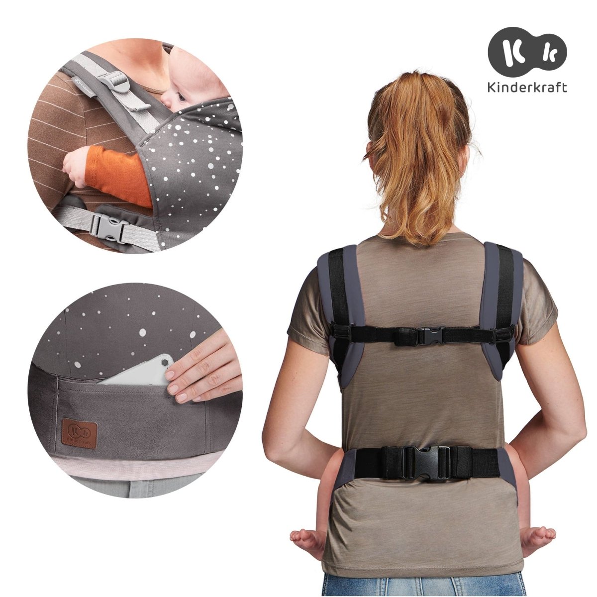 Kinderkraft Nino Baby Carrier Confetti Denim - For Your Little One