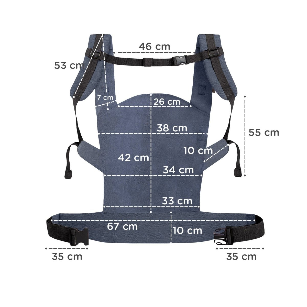 Kinderkraft Nino Baby Carrier Confetti Denim - For Your Little One