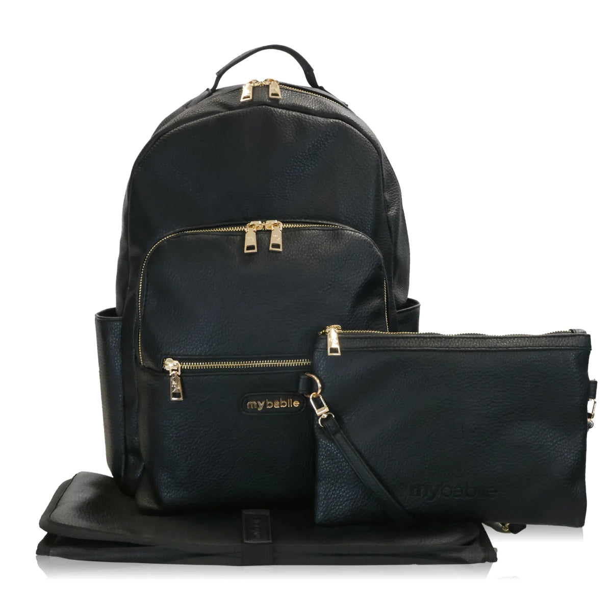My Babiie Backpack Pro Changing Bag - Black / Gold - For Your Little One