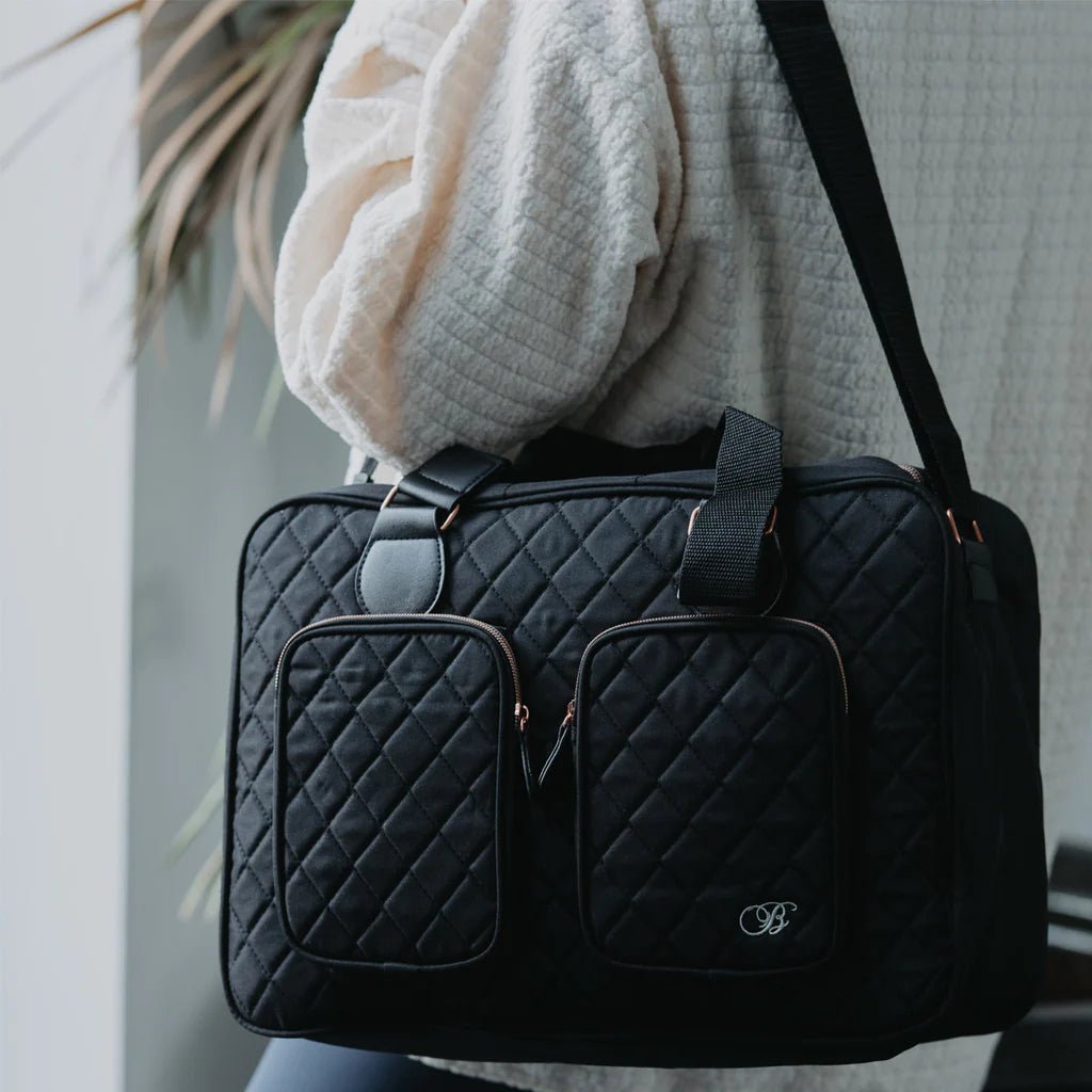 My Babiie Deluxe Changing Bag - Black Quilted - For Your Little One