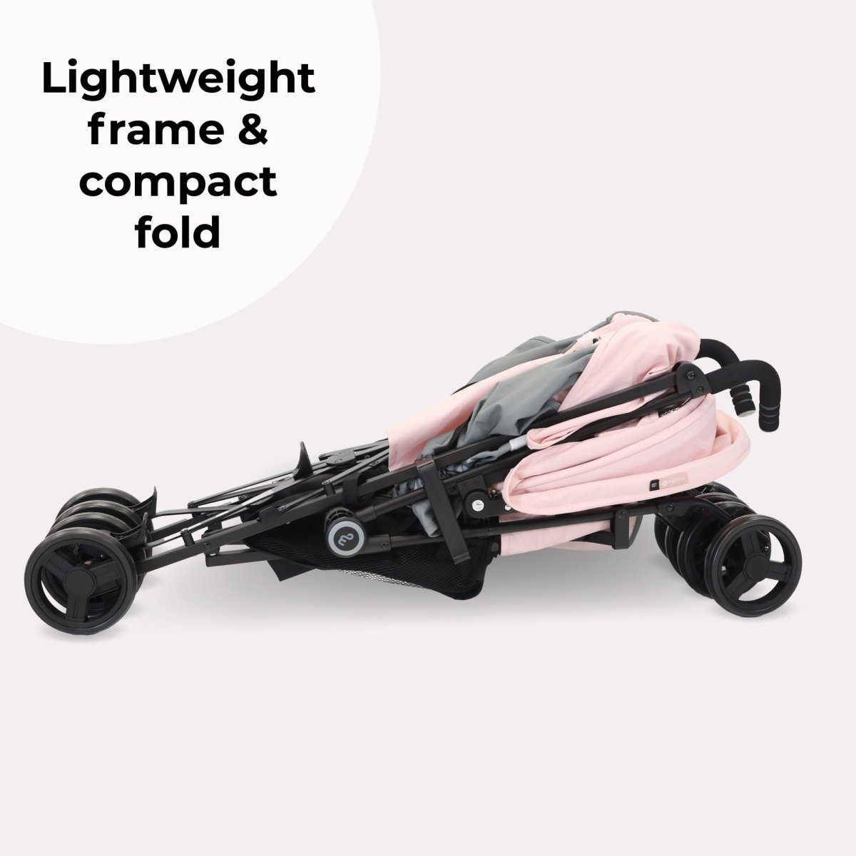 My Babiie MB02 Plus Lightweight Stroller - Pink and Grey - For Your Little One