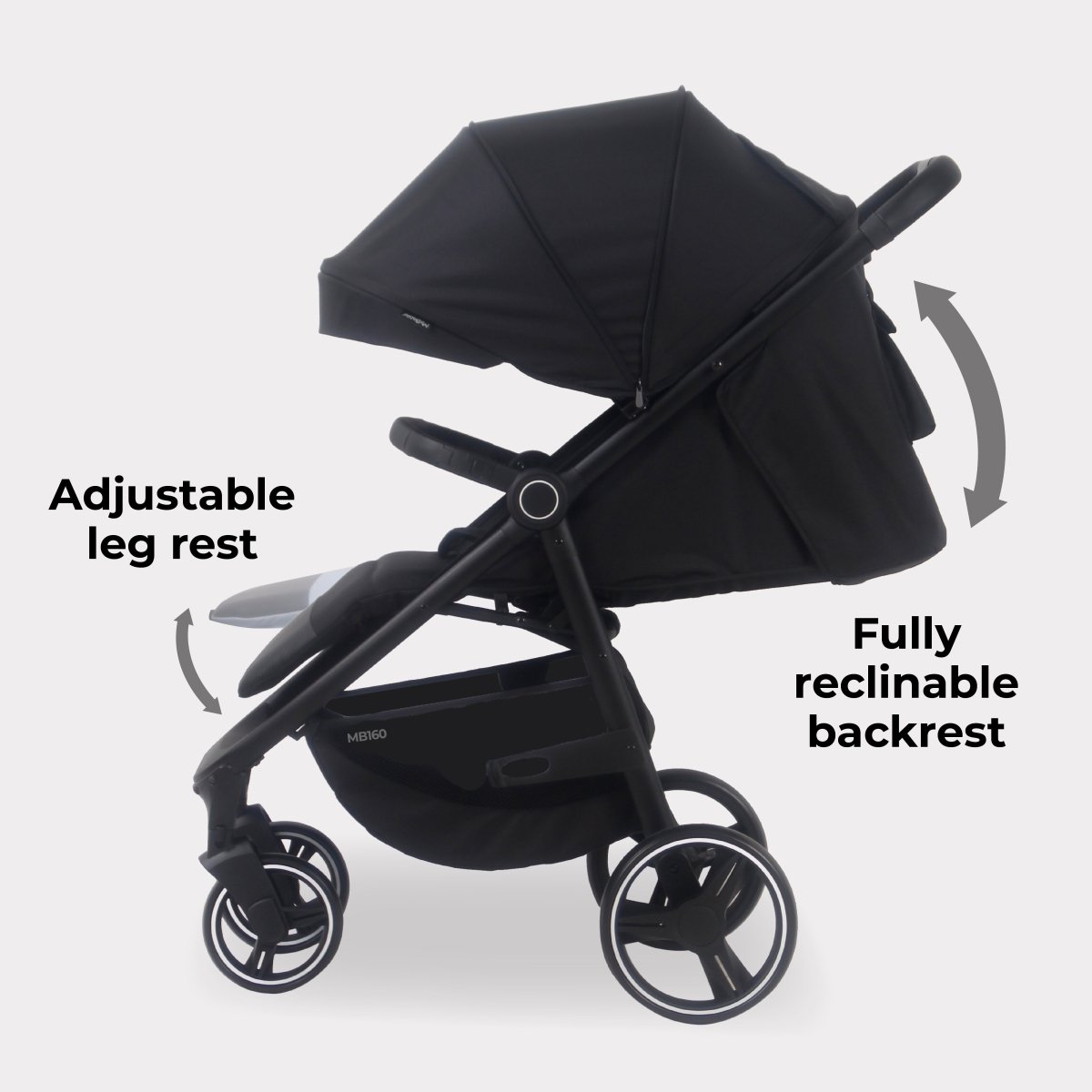 My Babiie MB160 Plus Pushchair - Black Leopard - For Your Little One