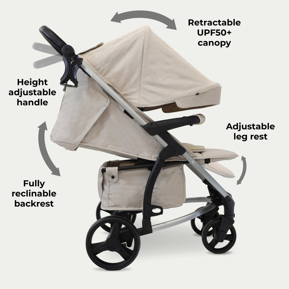 My Babiie MB200i 3 - in - 1 Travel System - Billie Faiers Oatmeal - For Your Little One