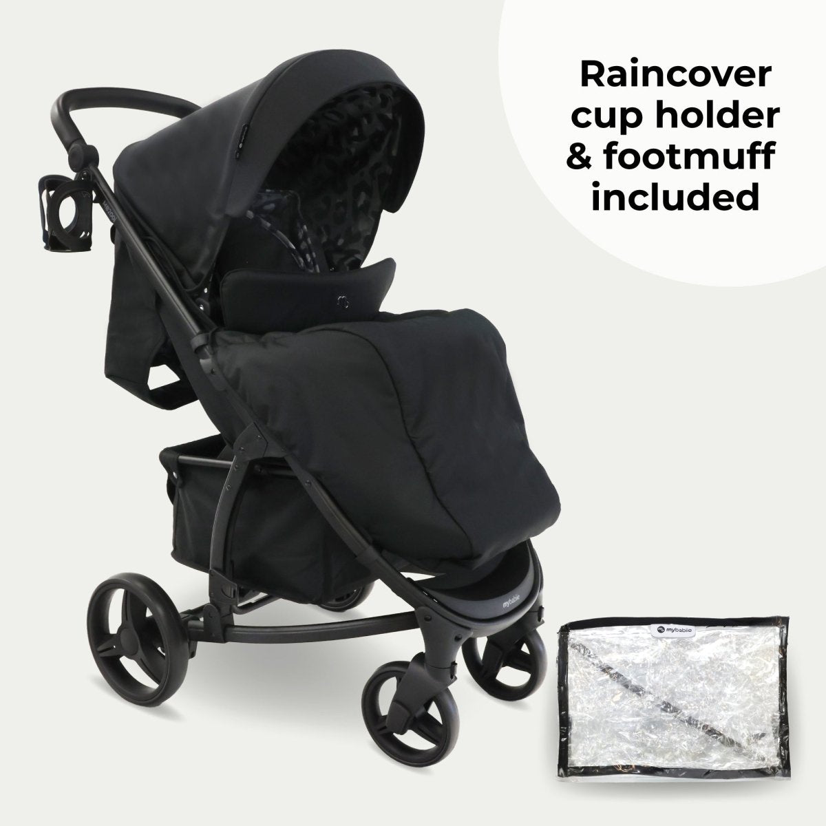 My Babiie MB200i 3 - in - 1 Travel System - Dani Dyer Black Leopard - For Your Little One