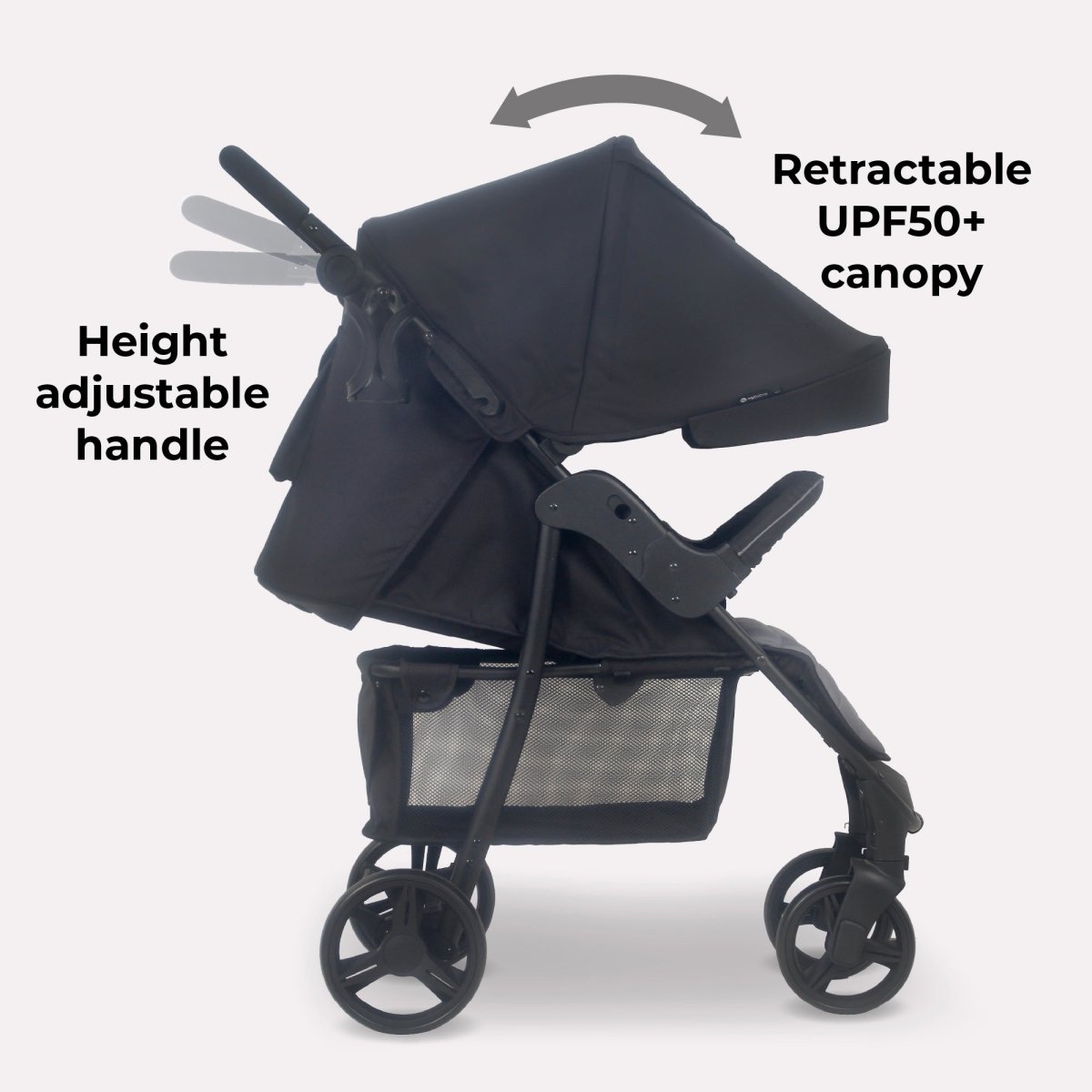 My Babiie MB30 Plus Pushchair - Black / Grey - For Your Little One