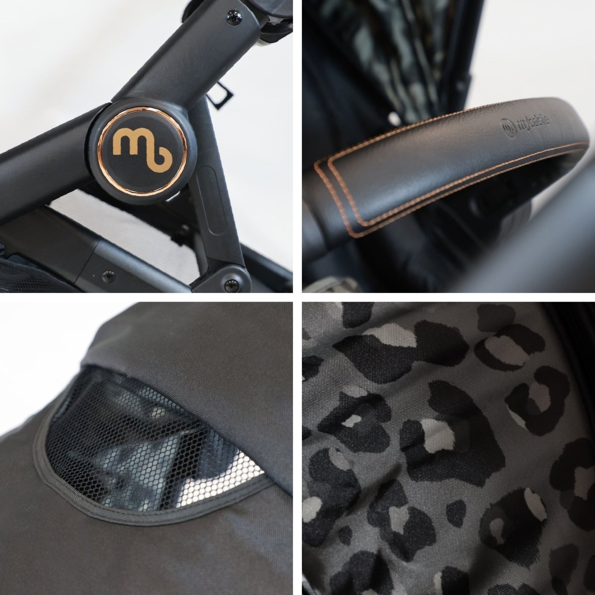 My Babiie MB33 Tandem Double Travel System 2x Car Seats / 2x Bases - Black Leopard - For Your Little One