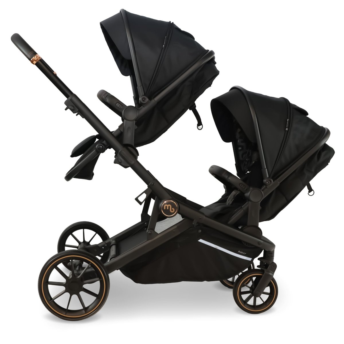 My Babiie MB33 Tandem Double Travel System 2x Car Seats / 2x Bases - Black Leopard - For Your Little One