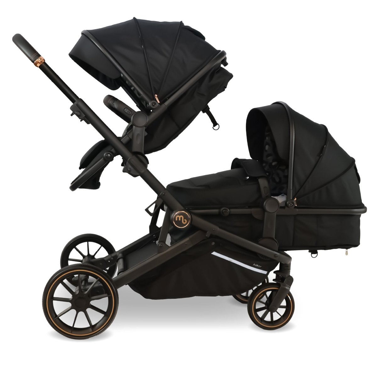 My Babiie MB33 Tandem Double Travel System 2x Car Seats / 2x Bases - Black Leopard - For Your Little One