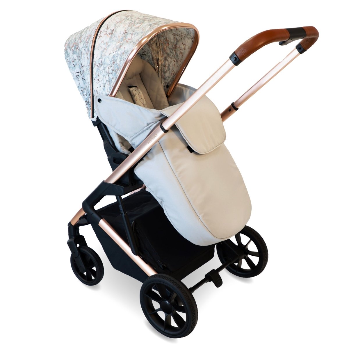 My Babiie MB500i 3 - in - 1 Travel System Wiith Base - Rose Gold Marble - For Your Little One