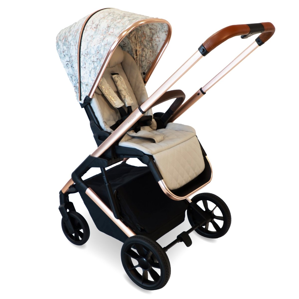 My Babiie MB500i 3 - in - 1 Travel System Wiith Base - Rose Gold Marble - For Your Little One