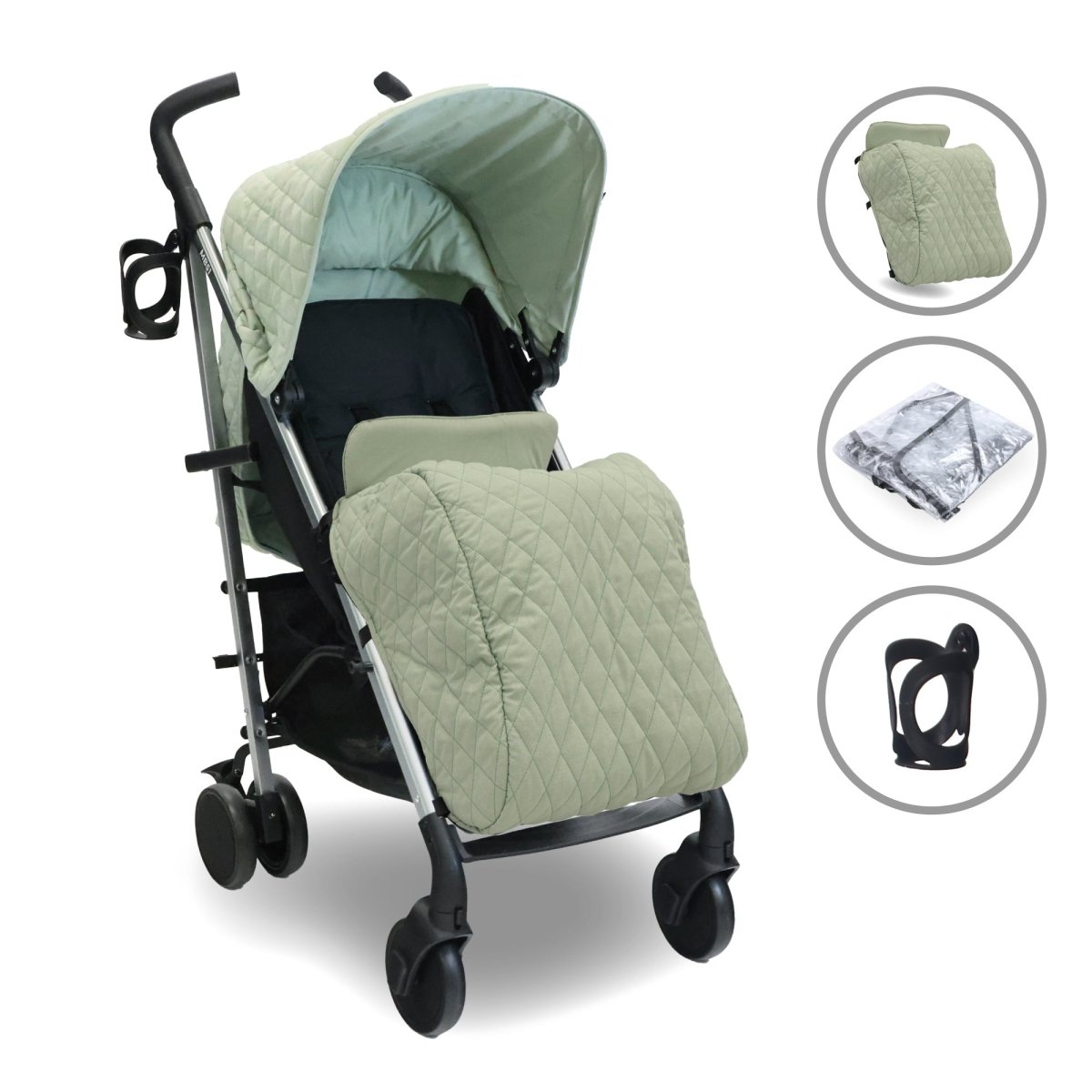 My Babiie MB51 Plus Stroller - Sage Green - For Your Little One