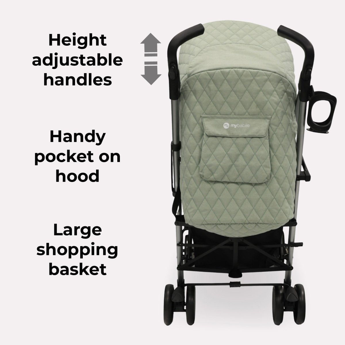My Babiie MB51 Plus Stroller - Sage Green - For Your Little One