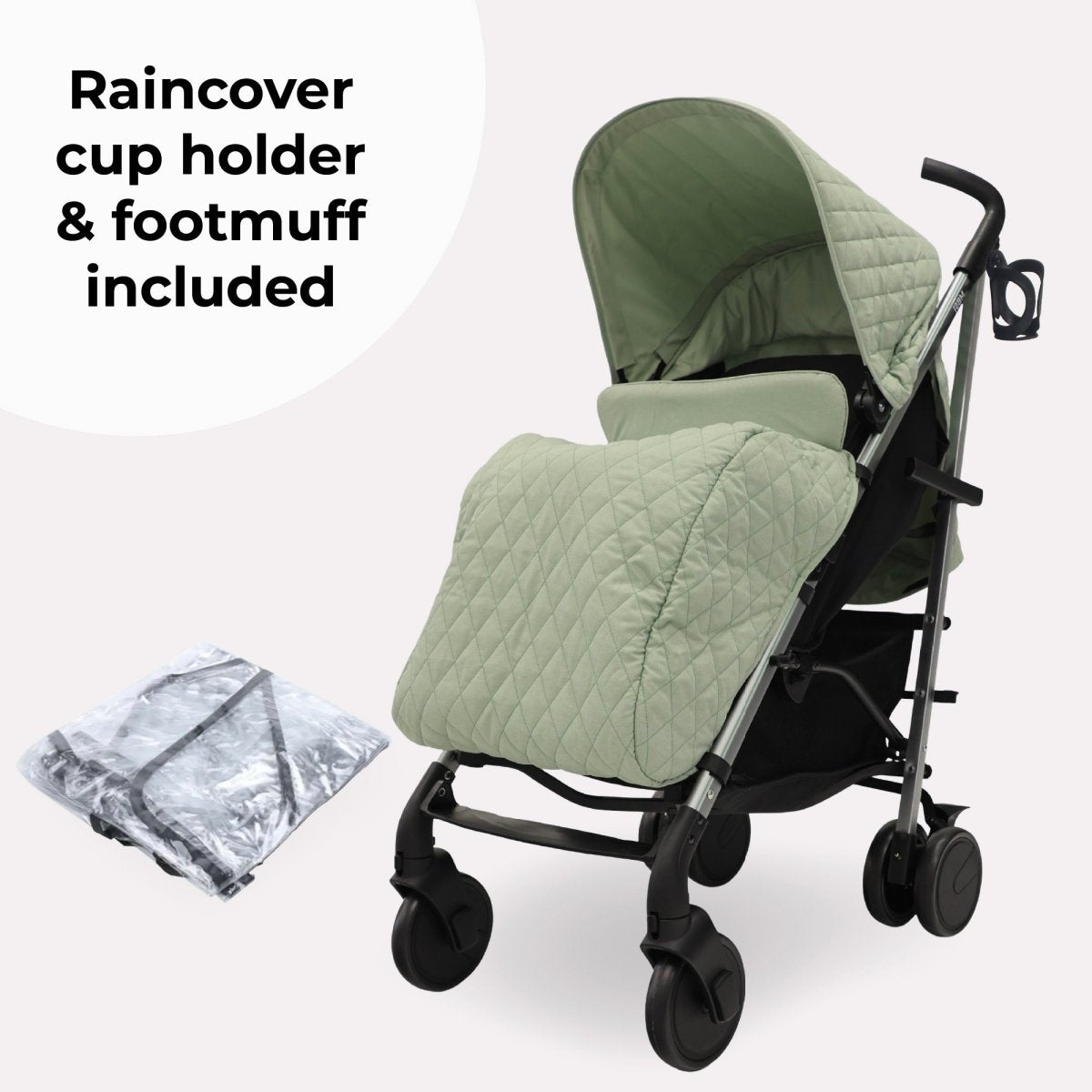 My Babiie MB51 Plus Stroller - Sage Green - For Your Little One