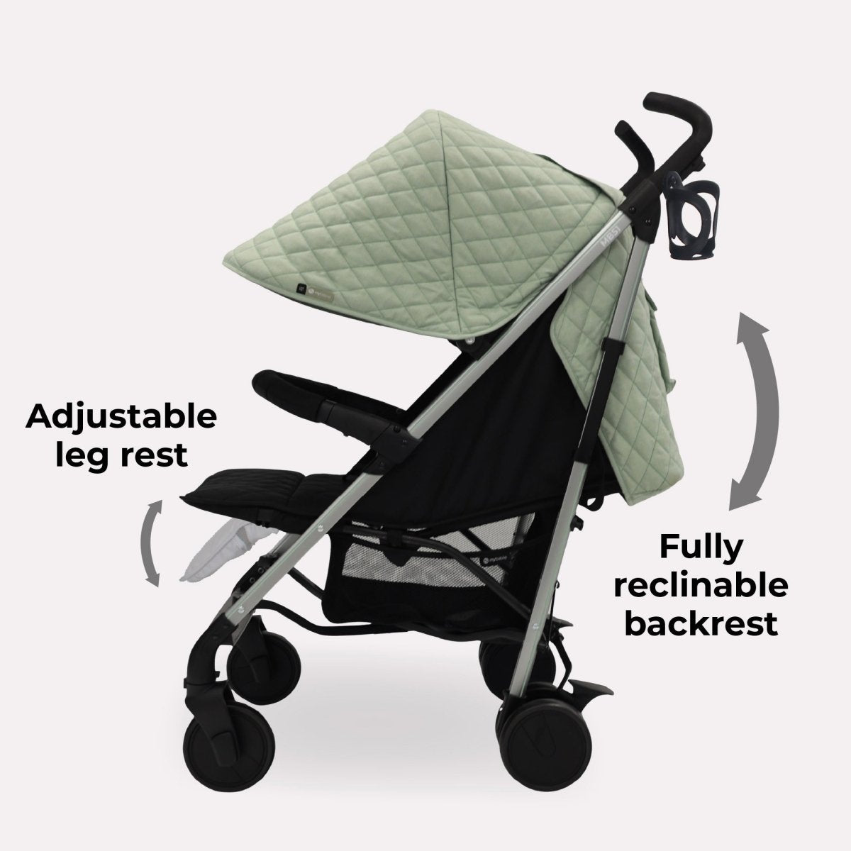 My Babiie MB51 Plus Stroller - Sage Green - For Your Little One