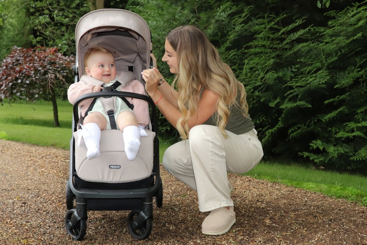 My Babiie MBX7 Plus Auto Fold Stroller - Camel - For Your Little One