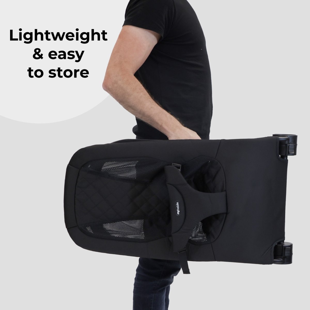 My Babiie Reclining Bouncer - Black - For Your Little One