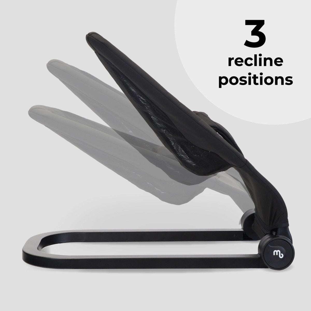 My Babiie Reclining Bouncer - Black - For Your Little One