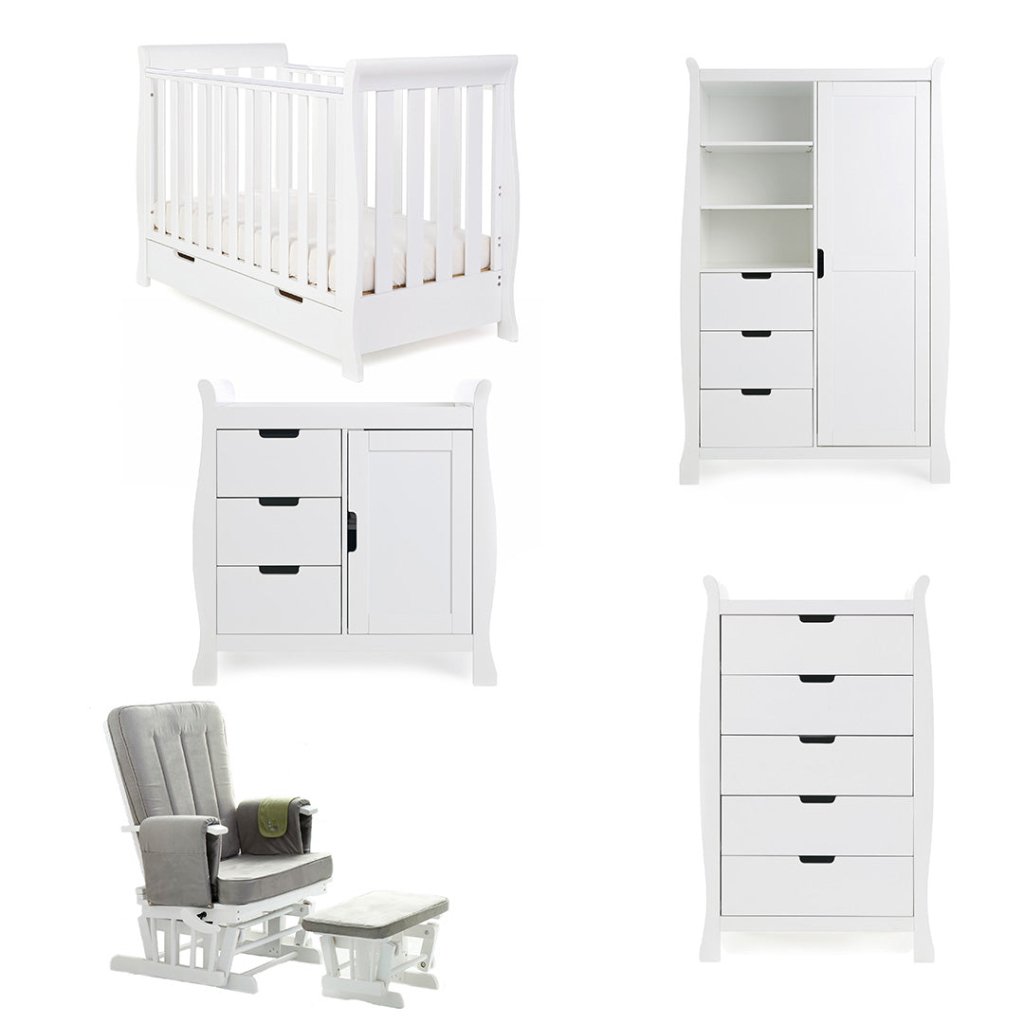 Obaby Stamford Mini 5 Piece Room Set - White -  | For Your Little One