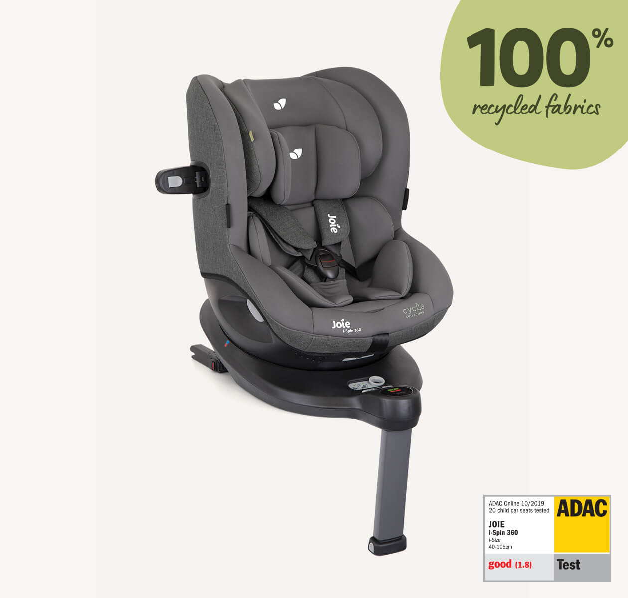 Joie i-Spin 360 I-Size 0+/1 (CYCLE COLLECTION) - Shell Grey -  | For Your Little One