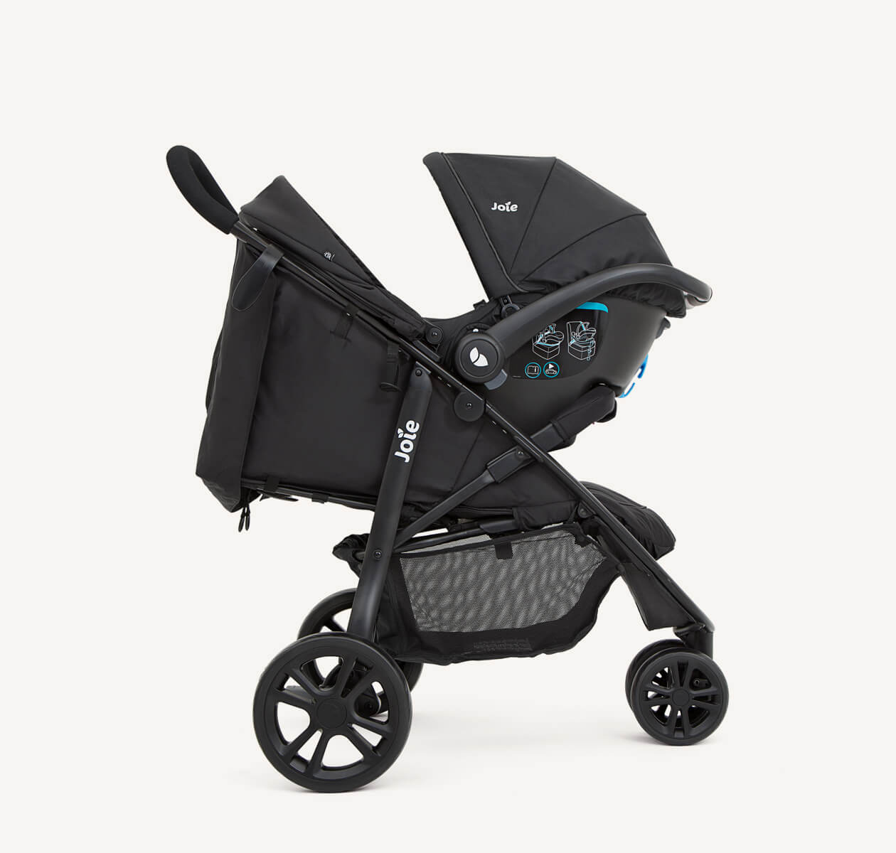 Joie Litetrax 3 Wheel (No Footmuff) - Coal -  | For Your Little One