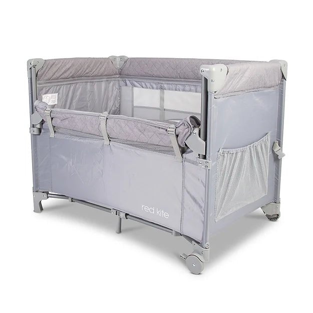 Red Kite Dreamer Bedside Crib - Quilt Grey - For Your Little One