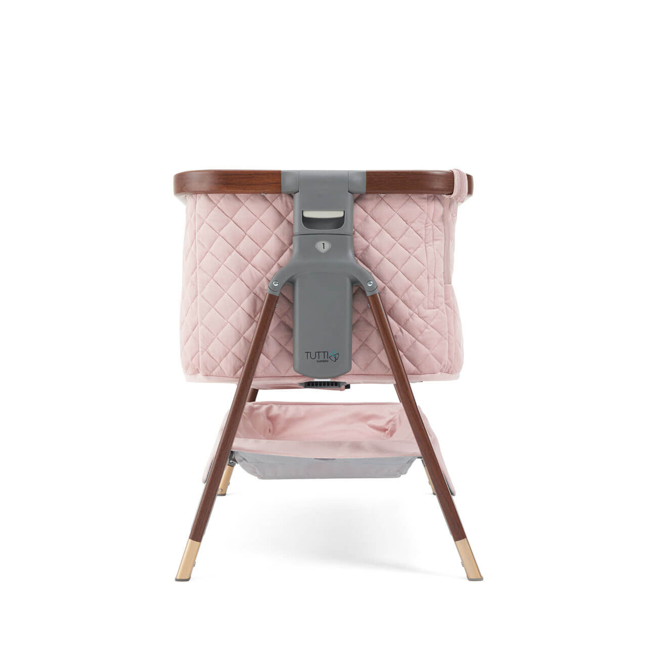 Tutti Bambini CoZee Luxe Bedside Crib - Walnut/Blush - For Your Little One
