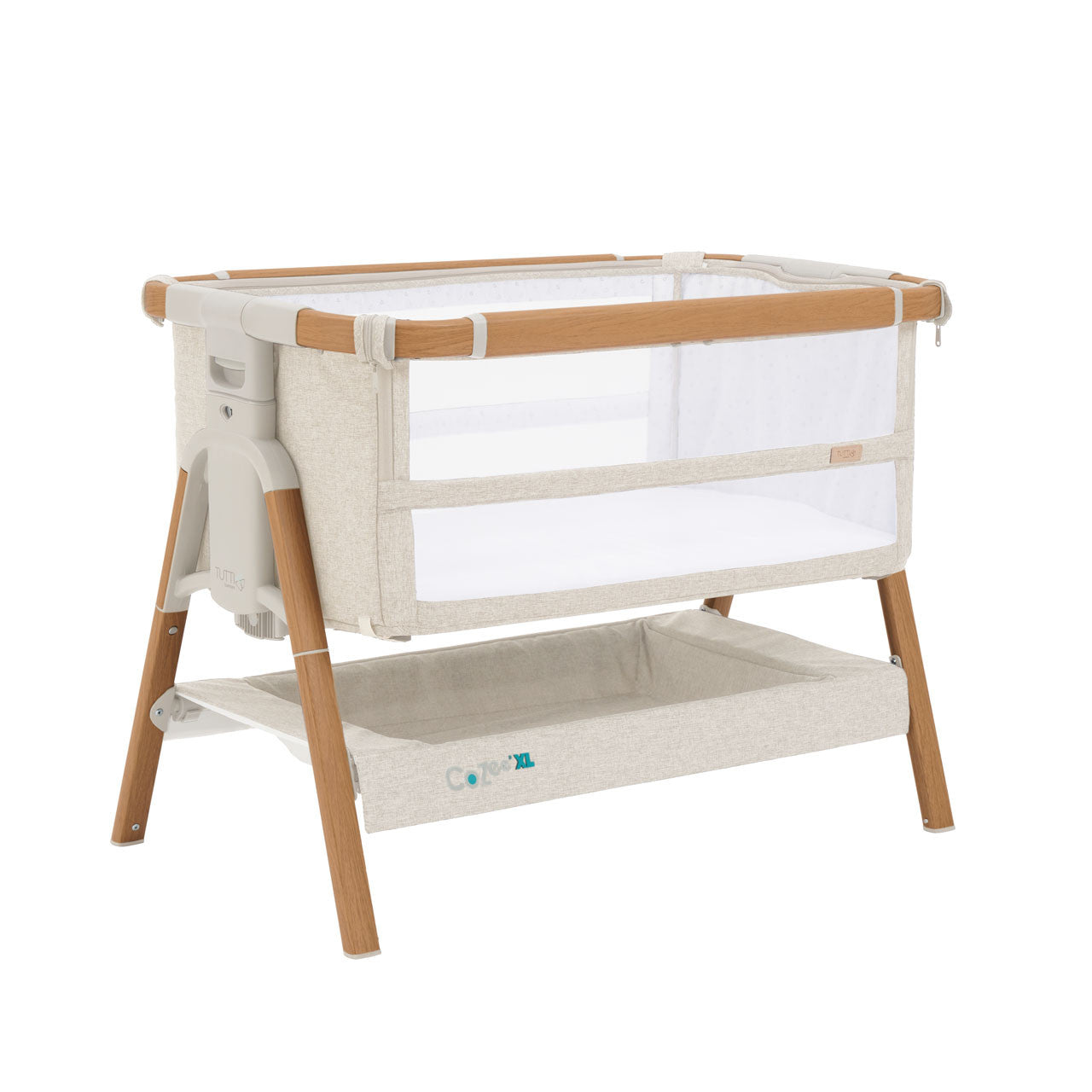 Tutti Bambini Cozee XL Bedside Crib & Cot - Scandinavian Walnut / Ecru - For Your Little One