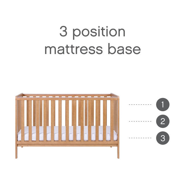 Tutti Bambini Malmo Cot Bed with Rio 3 Piece Room Set - Oak / Dove Grey - For Your Little One