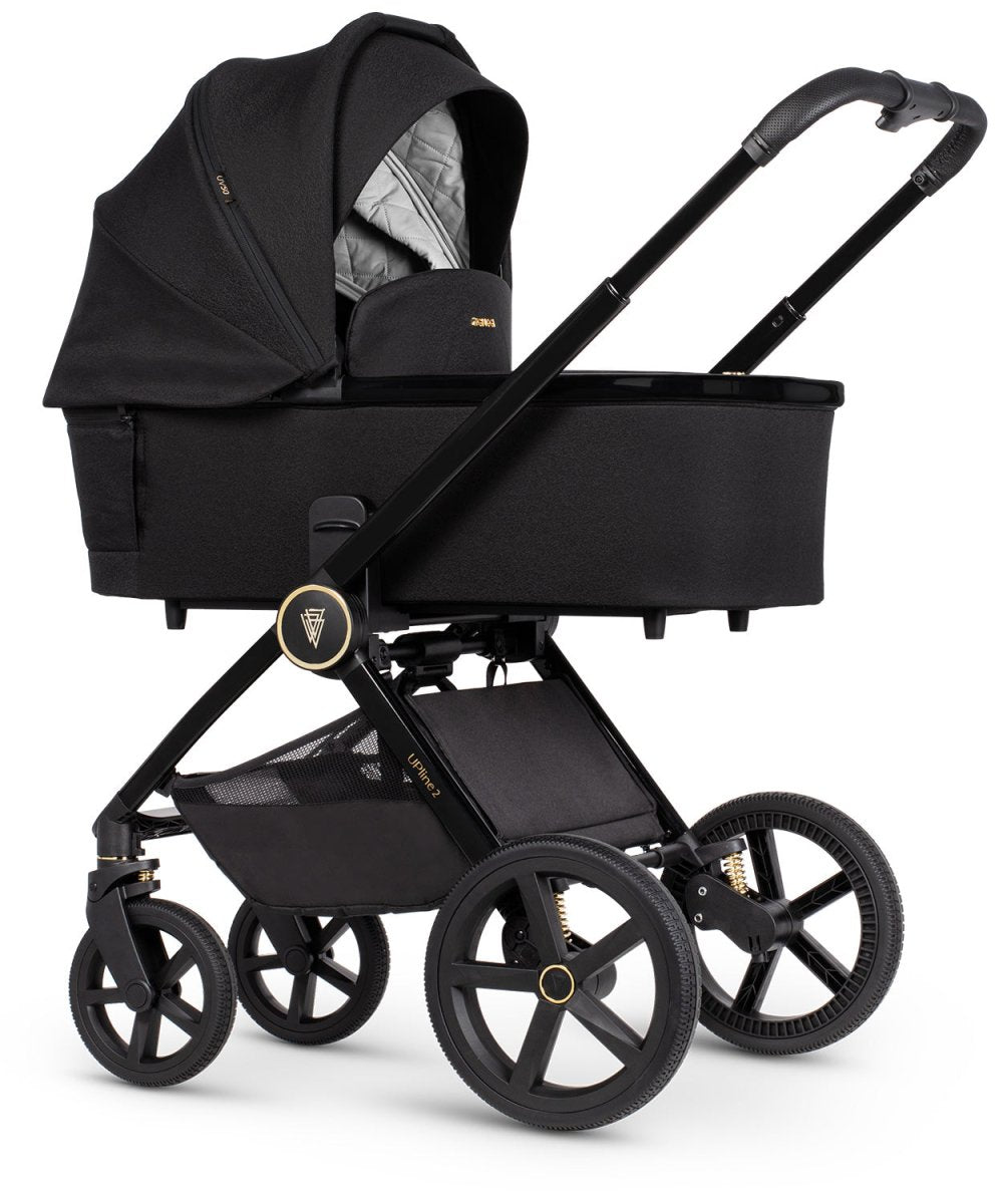 Venicci Upline 2 - 2 In 1 Pram Pushchair - All Black - For Your Little One