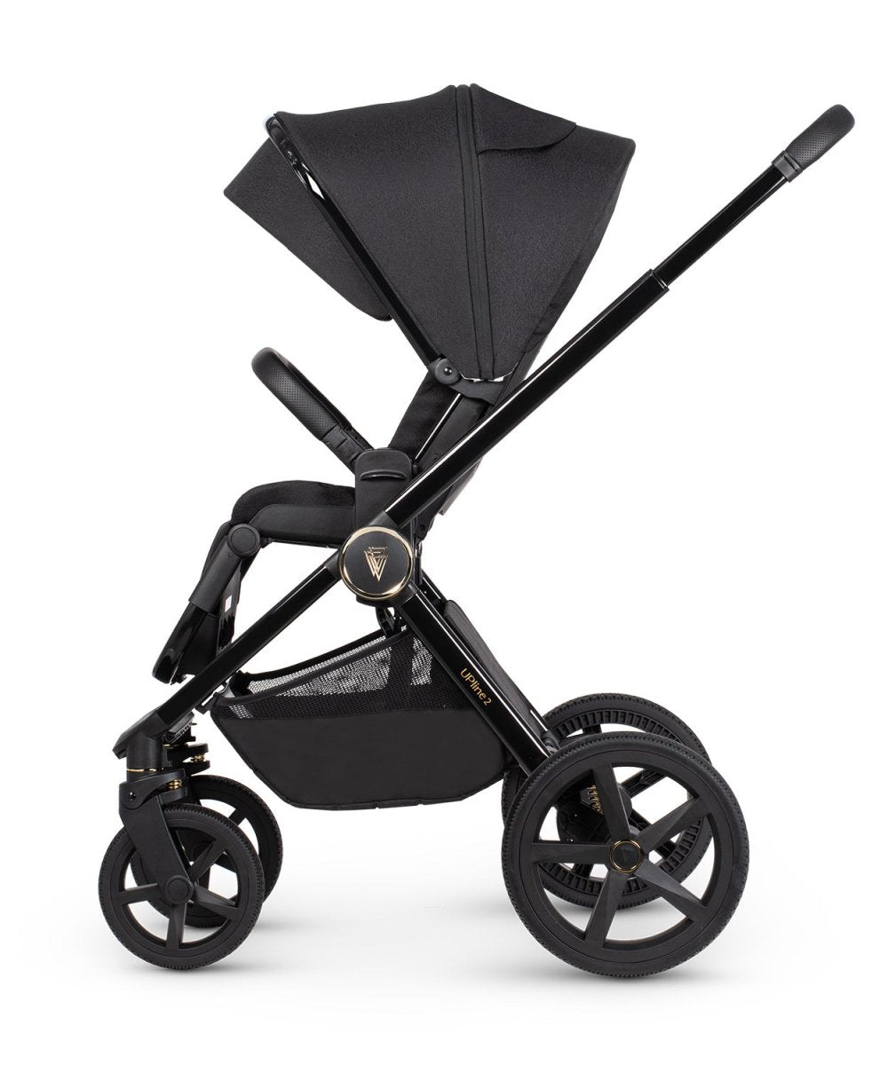 Venicci Upline 2 - 2 In 1 Pram Pushchair - All Black - For Your Little One