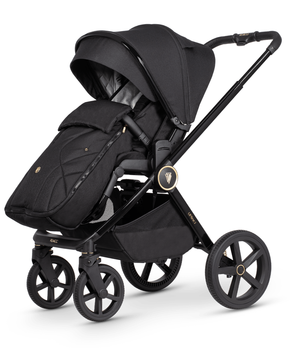 Venicci Upline 2 - 2 In 1 Pram Pushchair - All Black - For Your Little One