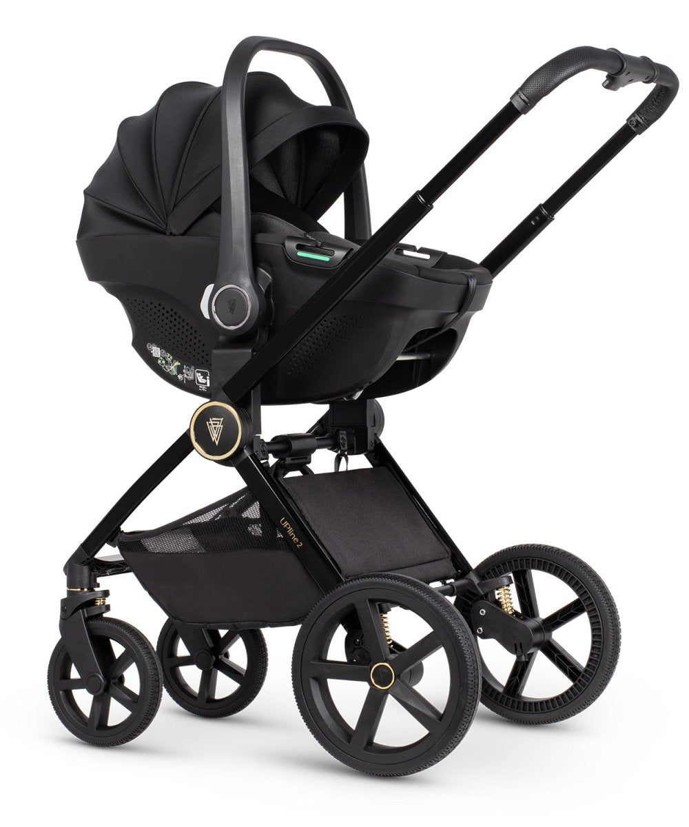 Venicci Upline 2 - 3 In 1 Travel System And Base - All Black - For Your Little One