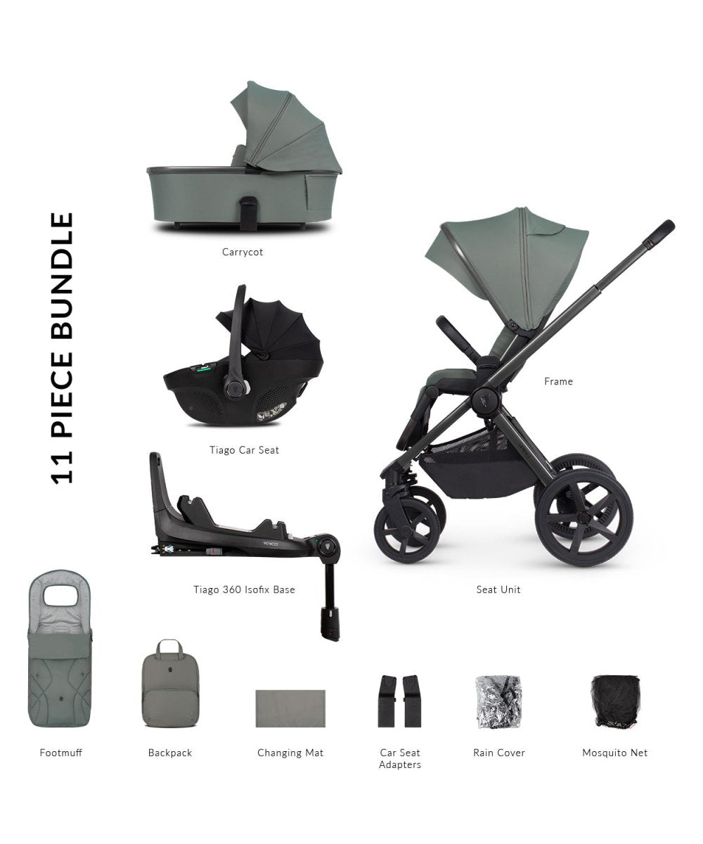 Venicci Upline 2 - 3 In 1 Travel System And Base - Aloe - For Your Little One
